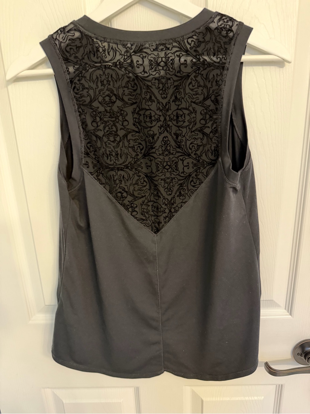 Calia By Carrie Underwood Small Limited Edition Black Flocked Tank Top Shirt